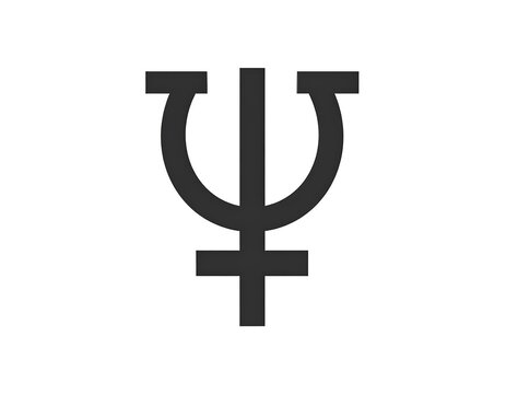 Simple, stylized Psi symbol - Powered by Adobe