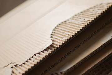 Corrugated cardboard texture useful as a background