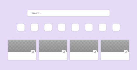 Vector illustration. Search bar content display on background.