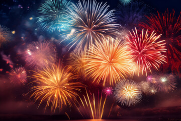 Fototapeta premium Ein Feuerwerk zum Jahreswechsel