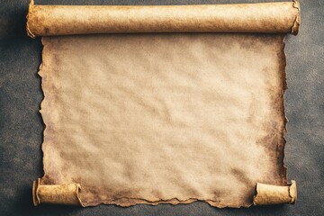 Rolled parchment, blank, light brown
