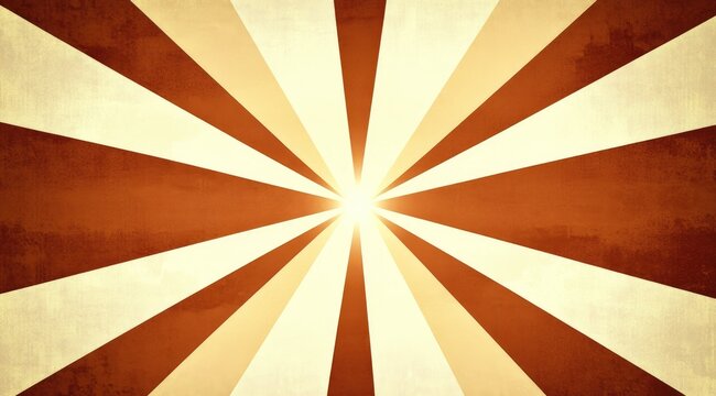 Burst of light rays on vintage paper