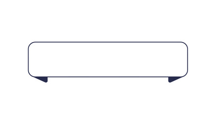 Simple white banner with rounded corners and subtle blue accents, isolated on a white background.