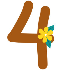 Brown Numeric four
