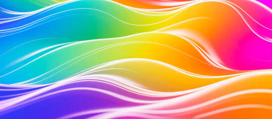 Abstract wavy rainbow gradient background with smooth flowing colors