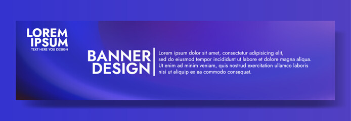 A dynamic and modern banner template with an electric indigo and vibrant purple wave.