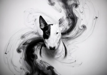 Majestic Canine Emerging from Fluid Motion