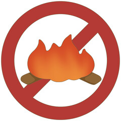 장작불금지_모닥불금지_산불조심안내마크