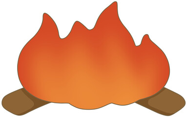 불꽃_모닥불_산불주의_장작불일러스트