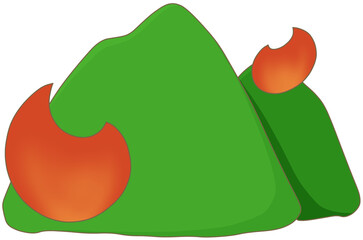 산불_타오르는산_자연재해주의일러스트