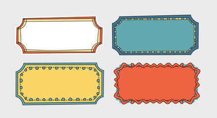 Fototapeta premium Decorative ornamental frames for text and design projects.