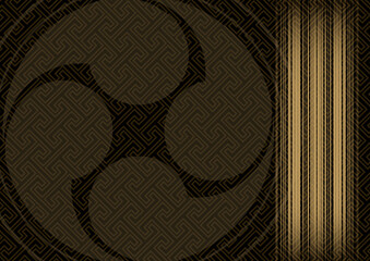 四つ巴　工字繋ぎ　和柄　背景