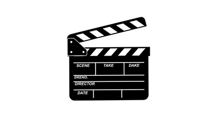 Fototapeta premium Clapperboard Illustration for Film Production and Creative Projects