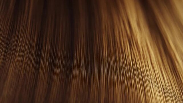 Golden Fibers Abstract Background with Warm Lighting and Depth of Field.