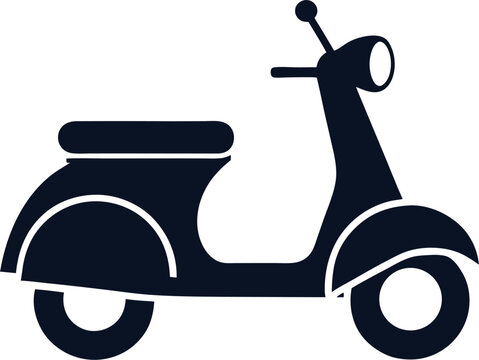 retro scooter vector illustration