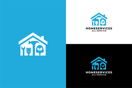 Home services and garden care logo design
