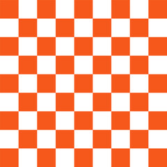 Orange and white checkerboard pattern background