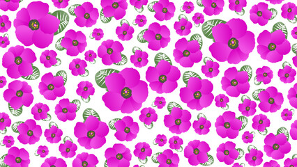 Seamless Purple Floral Pattern with Bright Blossoms for Decorative Backgrounds