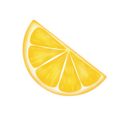 lemon slice isolated on white background