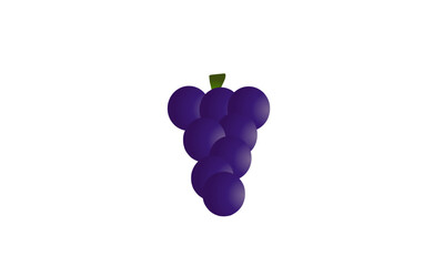 bunch of grapes isolated on white background