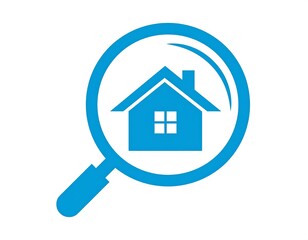 Real Estate Search Magnifying Glass.