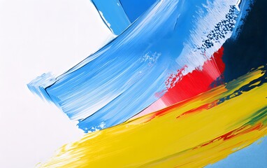 Abstract Colorful Paint Strokes Canvas Texture Background