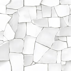 Abstract White Stone Wall Texture Seamless Pattern Background