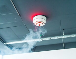 Smoke detector emitting smoke