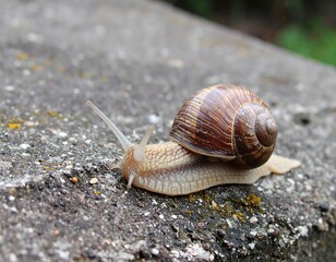 Snail on stone