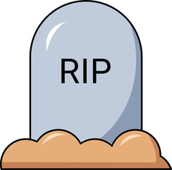 Cartoon RIP Tombstone