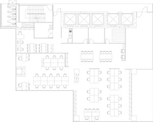 Interior Design Office Layout – Meeting Room, Pantry, and Staff Area (Educational Purpose)