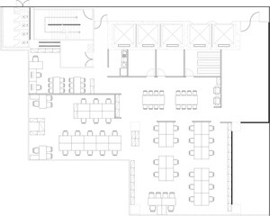 Interior Design Office Layout – Meeting Room, Pantry, and Staff Area (Educational Purpose)