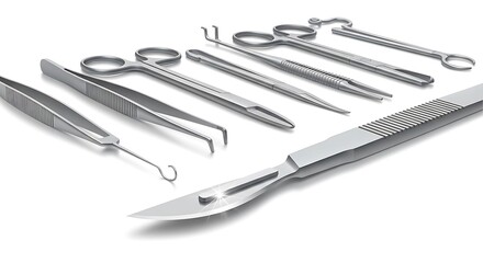 Surgical Instruments Set for Medical Procedures.