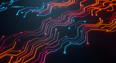 Abstract Circuit Board Technology Background Image