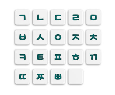 Korean Consonant Blocks