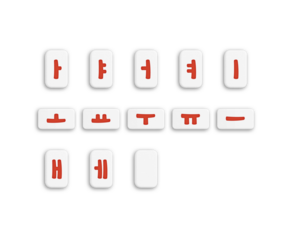 Korean Vowel Block Illustration Set