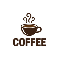 Warm Coffee Cup with Steam A Simple and Inviting Logo for a Cozy Coffee Shop or Cafe