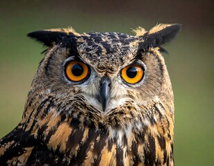 Naklejka premium Close-up of an Eagle-Owl.