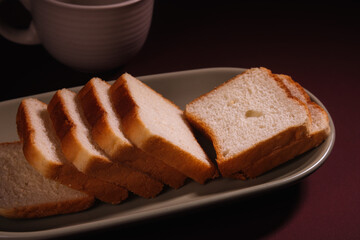 Indian morning snacks called breads with tea soft and testy  
