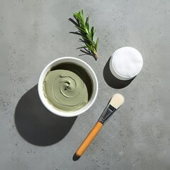 Homemade Clay Mask with Rosemary for Skincare