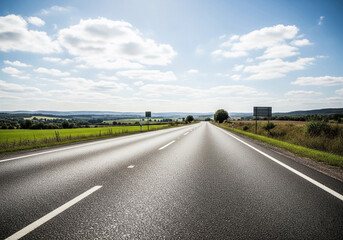 highway on an asphalt road.