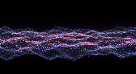 Abstract network background with glowing particles
