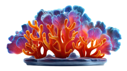 Vibrant Coral Reef: A mesmerizing close-up shot of a vibrant coral reef showcasing a dynamic explosion of colors, a testament to the hidden beauty found in underwater ecosystems.