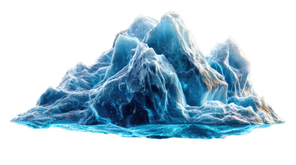 Fototapeta premium Iceberg in Arctic: A breathtaking illustration of a majestic iceberg, with intricate details of the ice formations, floating serenely in the frigid arctic waters.