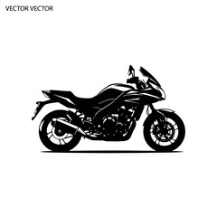 Fototapeta premium Sleek silhouette motorcycle representation, a minimalist vehicle design crafted with precision