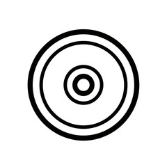 Geometric concentric circles design creating a precise and minimalistic visual symbol shape