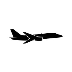 Sleek silhouette of a jet airliner gracefully soaring through the open skies showcasing modern