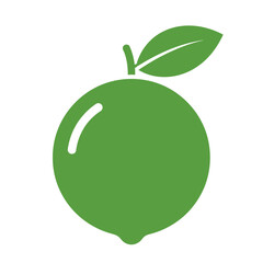 Minimalist depiction of a lime with subtle highlights offering simplistic elegance and style