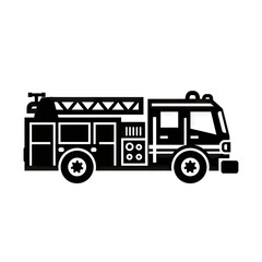 Stylized rendering of a classic fire engine showcasing vector graphic design aesthetics