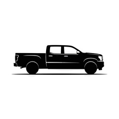 Silhouette of a pickup truck representing transportation and automotive design showcase